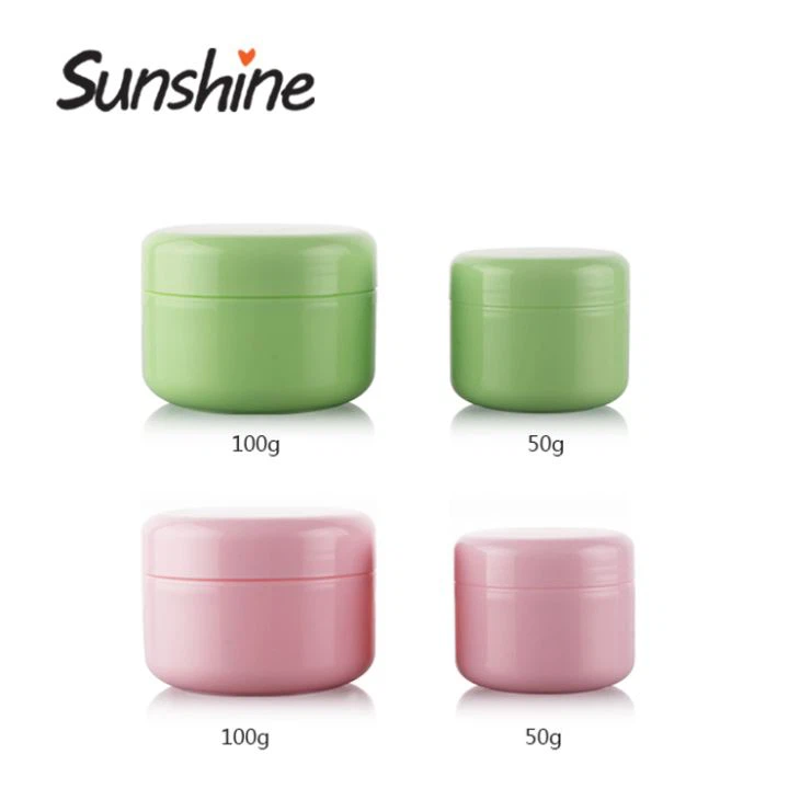 Boião de creme plástico de cor