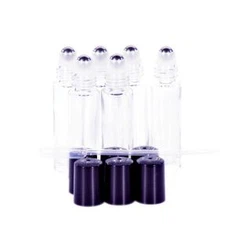 Garrafa de rolo de vidro transparente