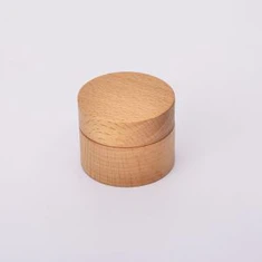 Pote de creme de vidro de bambu